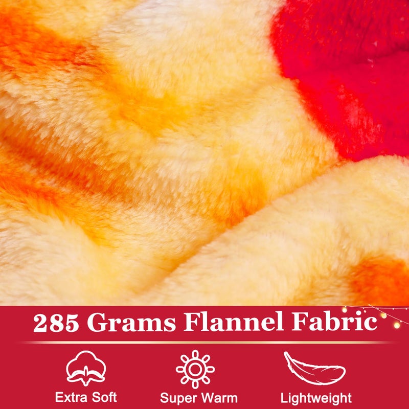 Jorbest Pizza Blanket Adult Size 71 Inches Birthday Gifts for Women Men Mom Teen Boys Girls, Novelty Pizza Throw Blanket Funny Gifts for Adult and Kids, 285 GSM Soft Flannel Fun Food Blanket (Red) ï»¿ - Image 5